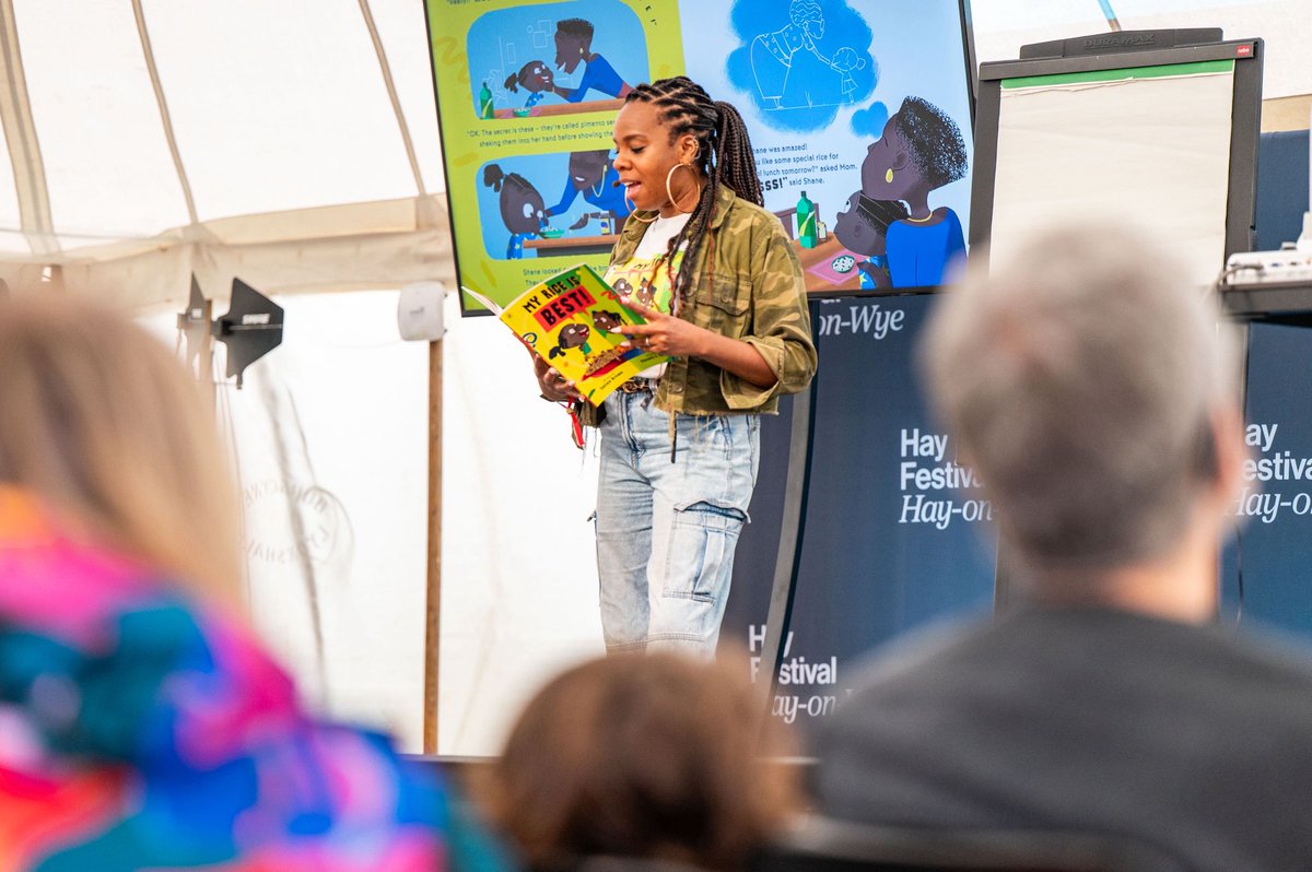 Selina Brown (@theselinabrown) on Twitter photo Unforgettable moments at Hay Festival ✨📚
Reading to these bright young minds was one of the most joyful moments of my time at <a href="/hayfestival/">Hay Festival</a>! Their curiosity, laughter, and energy made the pages of my book My Rice is Best come alive. Unforgettable moments at Hay Festival ✨📚
Reading to these bright young minds was one of the most joyful moments of my time at <a href="/hayfestival/">Hay Festival</a>! Their curiosity, laughter, and energy made the pages of my book My Rice is Best come alive.