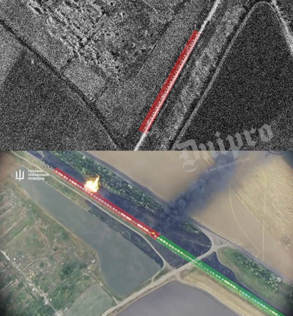 Les forces ukrainiennes ont immobilisé et fait exploser cet énorme train militaire russe dans la ville occupée de Tokmak. Ils tentent actuellement de détruire les 40 wagons restants par des frappes ciblées, afin que toute la cargaison disparaisse.