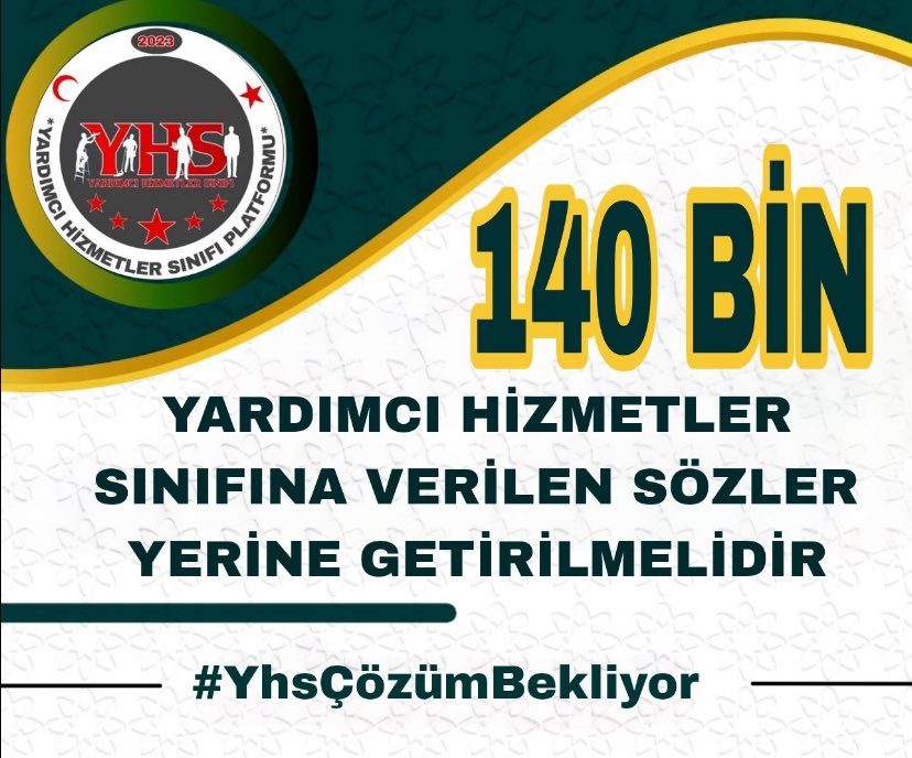 Yardımcı Hizmetler Sınıfı (YHS) kaldırılmalı! Eğitim ve iş yükü dikkate alınarak YHS personeli GİH ve THS kadrolarına geçirilmeli. Liyakat ve çalışma barışı için bu adım şart! #YardımcıHizmetlerSınıfı #YhsTorbaYasaya