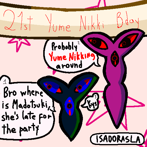 _Isadorasla's tweet photo. silly sketch for yume nikki bday giggles 🥳🥳🥳
#yumenikki21st #yumenikki21th #yumenikki https://t.co/wH3wWk6GhN