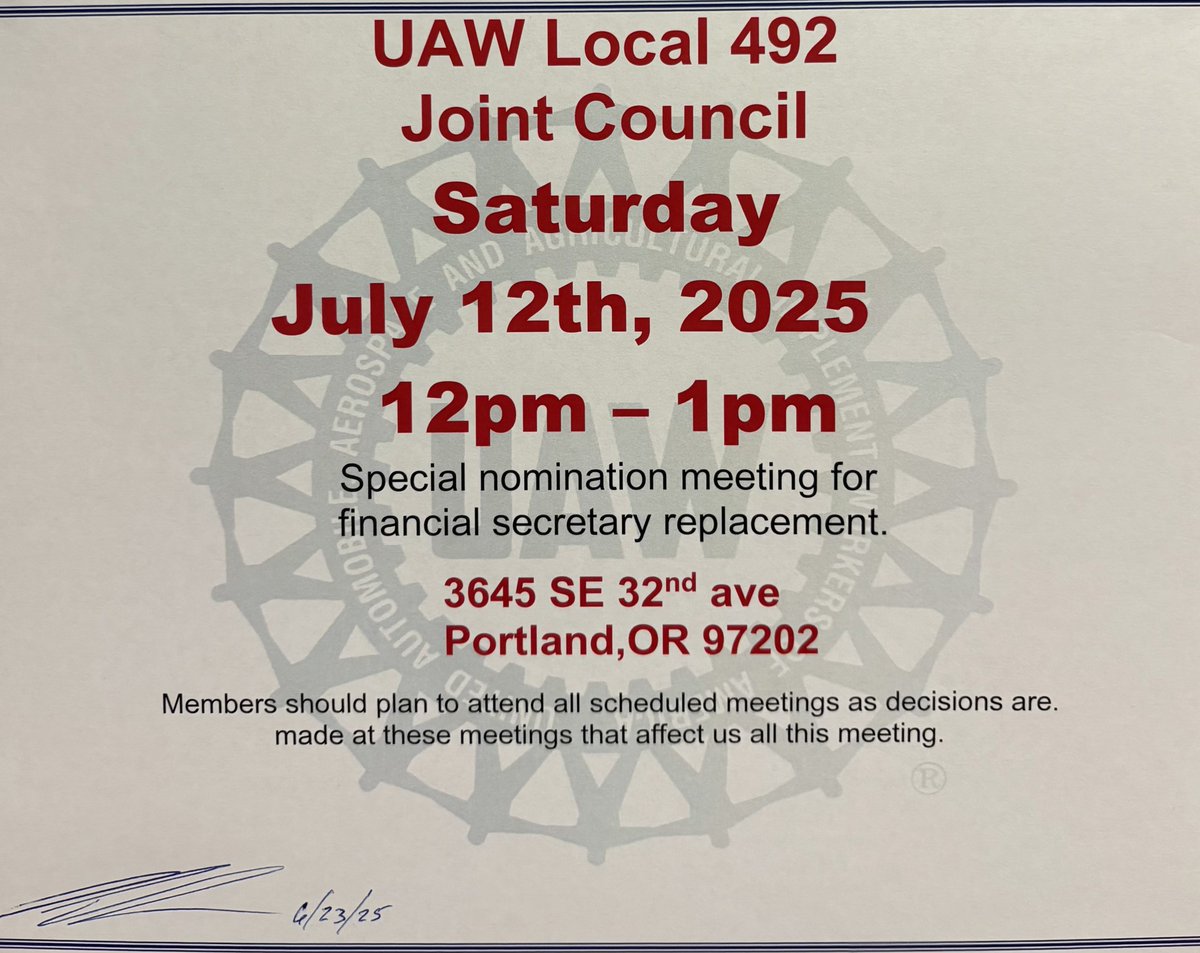 UAW Local 492 tweet media