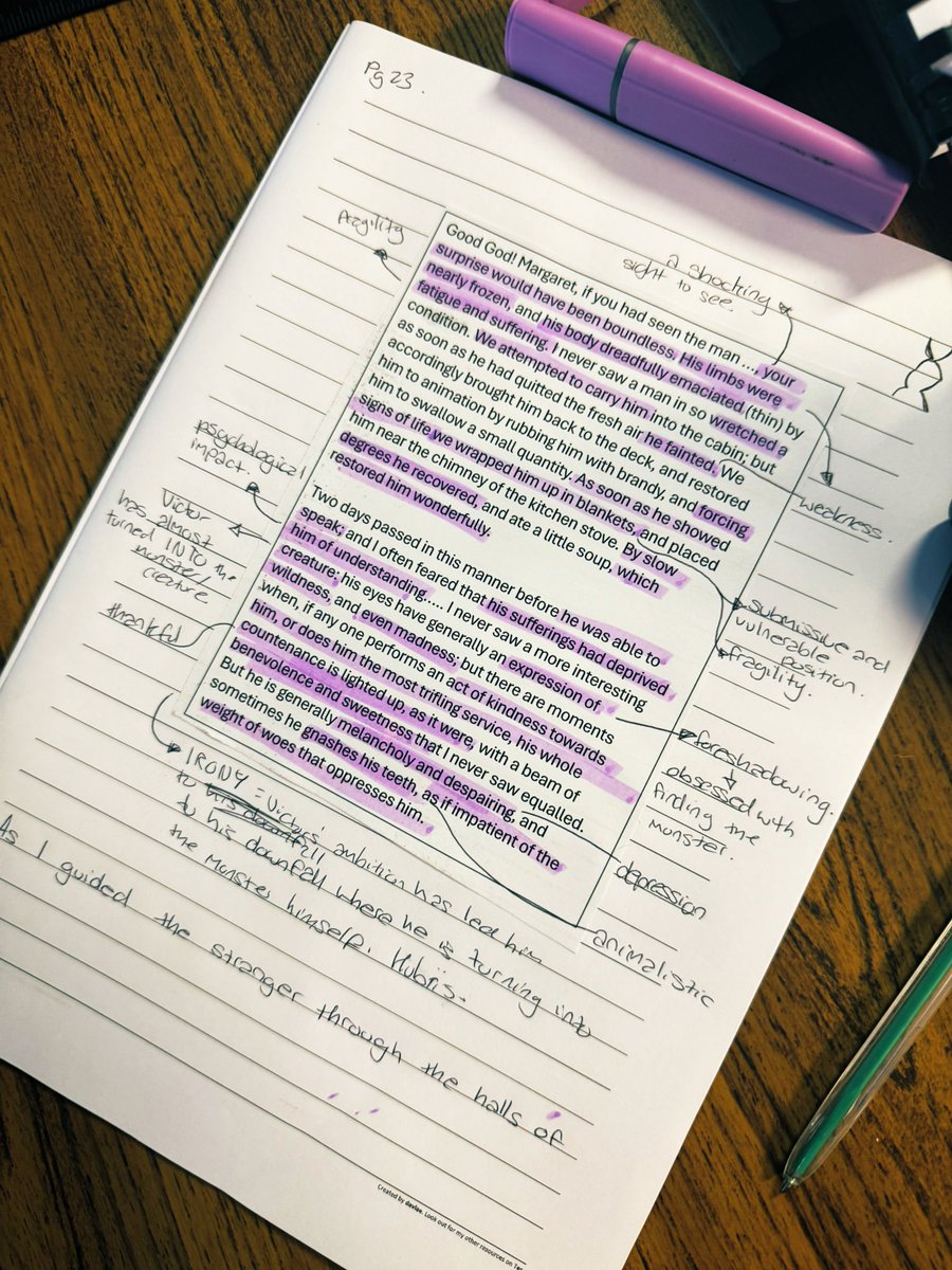 EnglishPenketh's tweet photo. “8P1, you now have silent, independent time to annotate the characterisation of Victor Frankenstein.”

Fantastic work today which was followed by creative writing inspired by Shelley’s methods. @PenkethSchool ⭐️👹 https://t.co/m8TM8zO4zw