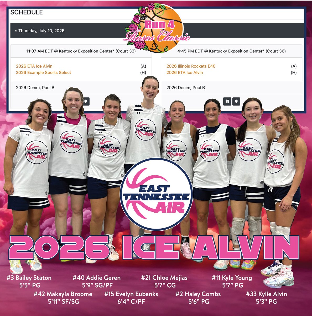KyleYoung (@kyleyoung_20) on Twitter photo Here’s my schedule for the Run 4 Roses Classic! Updates to more games will be posted! <a href="/TKALadyLionsWBB/">TKA Lady Lions Basketball</a> <a href="/ETA_2026_ICE/">ETA 2026 ICE</a> <a href="/talkinghoops23/">TALKING HOOPS</a> <a href="/TFNsRun4Roses/">TFN's Run 4 Roses</a> Here’s my schedule for the Run 4 Roses Classic! Updates to more games will be posted! <a href="/TKALadyLionsWBB/">TKA Lady Lions Basketball</a> <a href="/ETA_2026_ICE/">ETA 2026 ICE</a> <a href="/talkinghoops23/">TALKING HOOPS</a> <a href="/TFNsRun4Roses/">TFN's Run 4 Roses</a>
