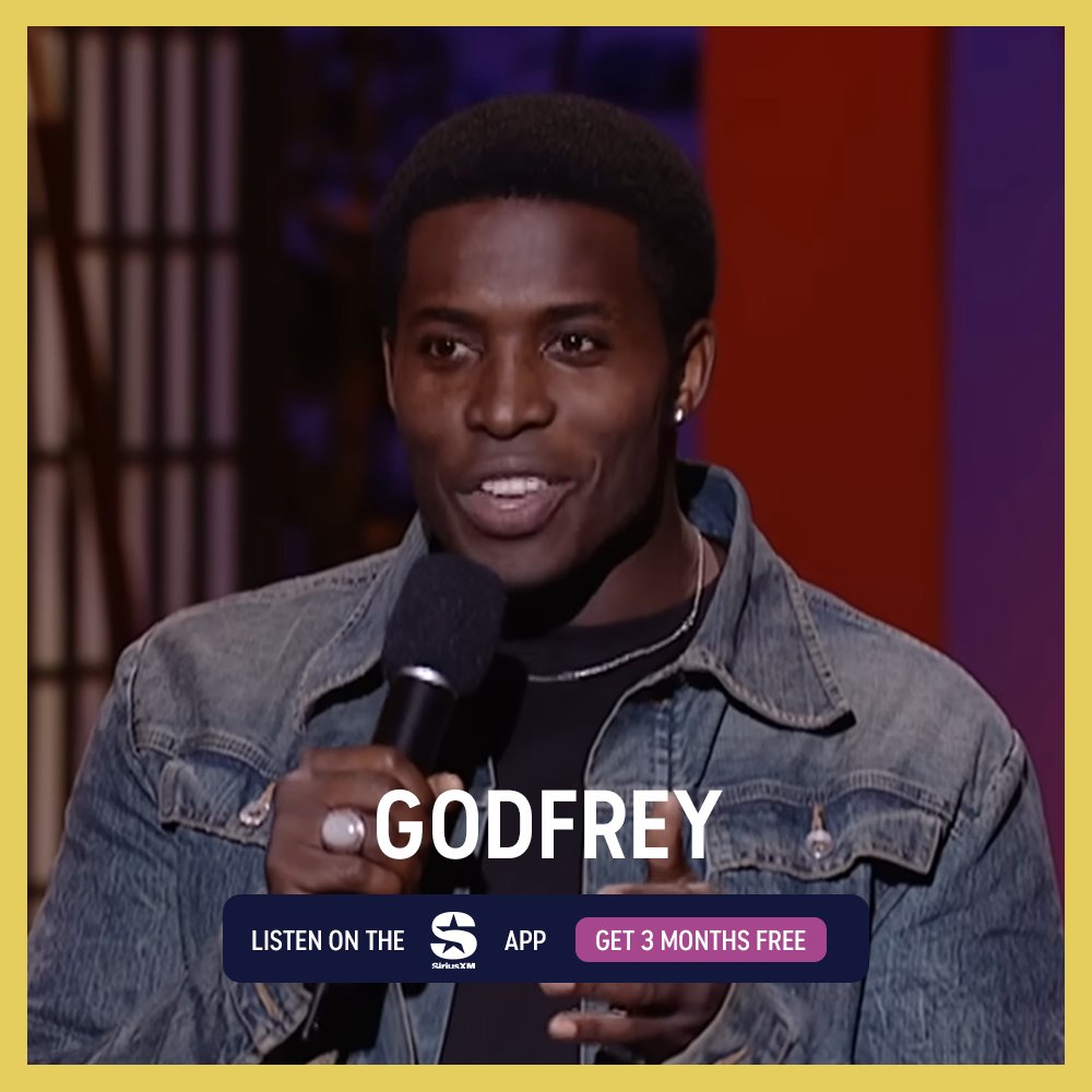 ComedyCentral's tweet image. Listen to Comedy Central Presents: Godfrey on the SiriusXM app and get three months free. Details at: sxm.app.link/ComedyCentralR…