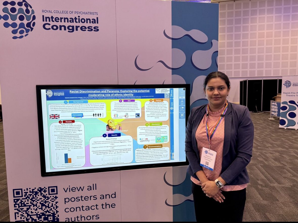 poojaliverpool's tweet image. Great to see @LJMU research being conducted by the Suicide and Self-Harm Research Group being presented The Royal College of Psychiatrists @rcpsych 

Well done @laurasambrook1 @mind_pb10 @RashmiLiyanage 

@SSHRG1 @RCBB_LJMU @LJMU_IHR @LJMUPsychology