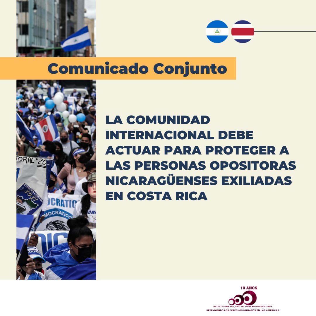 📢Desde el Colectivo 46/2 consideramos que el asesinato del Mayor en retiro del Ejército de Nicaragua, Roberto Samcam, debe analizarse e investigarse como parte de una estrategia más amplia de represión transnacional impulsada por el régimen nicaragüense.

bit.ly/4kaaYiG