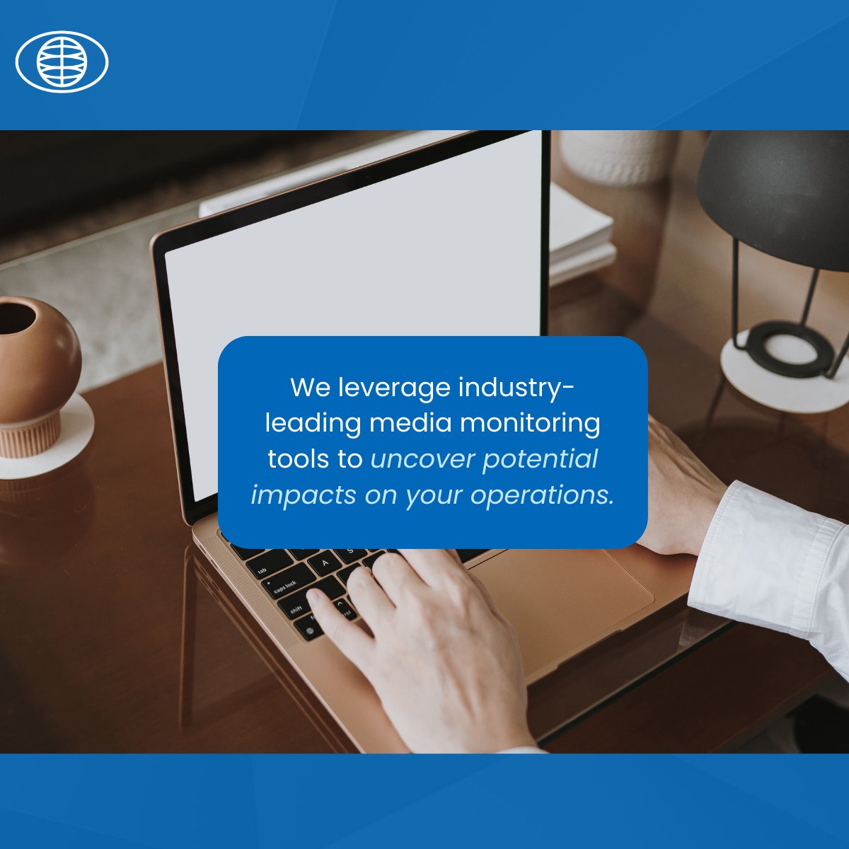 We leverage industry-leading media monitoring tools to uncover potential impacts on your operations, public perceptions, and financial outcomes.

Learn more: globalpublicaffairs.ca/how-we-do-it