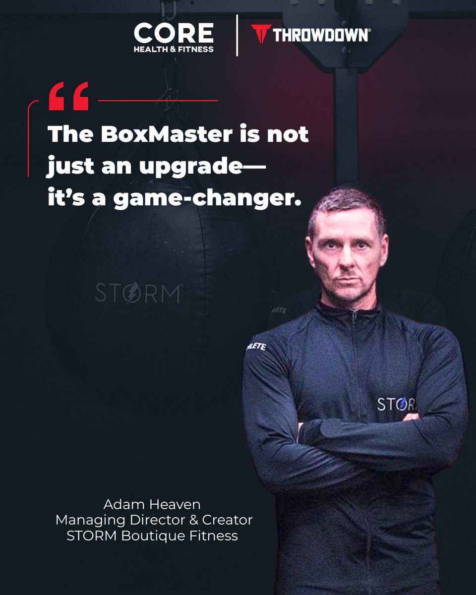 CoreHandF's tweet photo. STORM Bootcamp just leveled up ⚡Swinging bags? Gone. Confusing combos? Fixed.
The BoxMaster brought clarity, flow & confidence back to the Punch Zone.
“It’s not just an upgrade—it’s a game-changer.” – Adam Heaven, STORM Fitness
#BoxMaster #FitnessInnovation #corehealthandfitness https://t.co/lm02DFdwz0