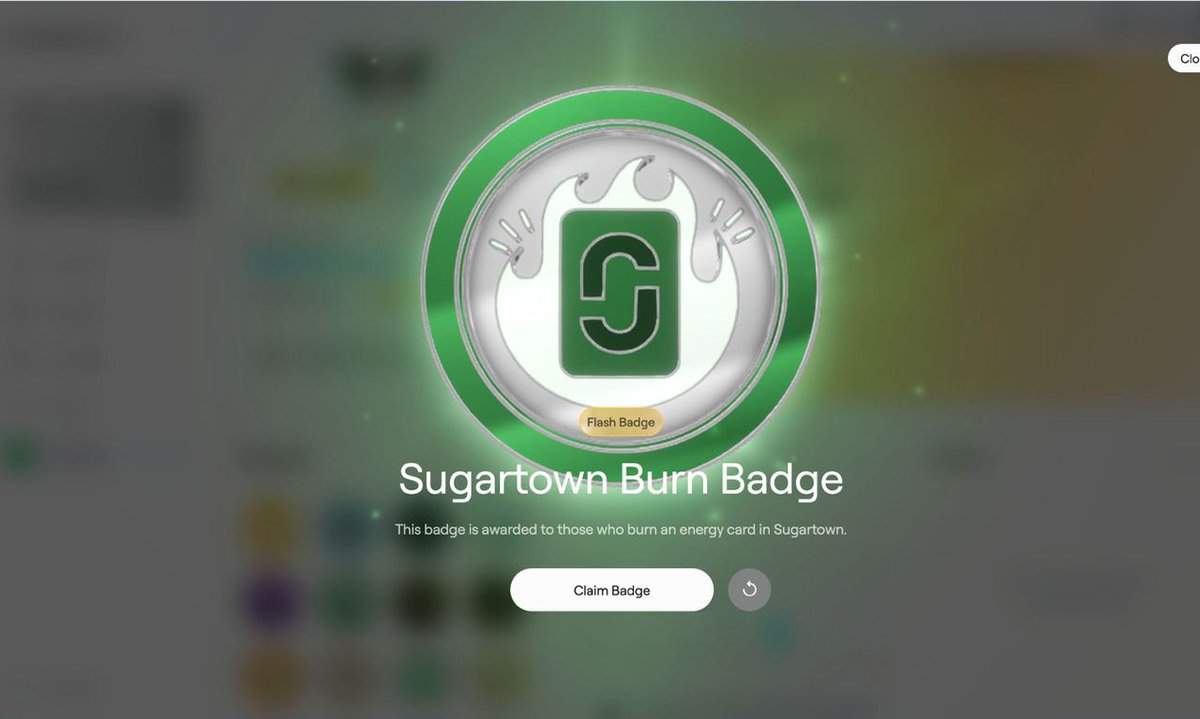 kostya279079301's tweet image. Just claimed a new Sugartown Burn Badge 🔥
Already played the Sugartown poker tournament — now stacking badges too!
Let’s go @AbstractChain &amp;amp; @visitsugartown 💚
#Web3Gaming #Sugartown #AbstractChain