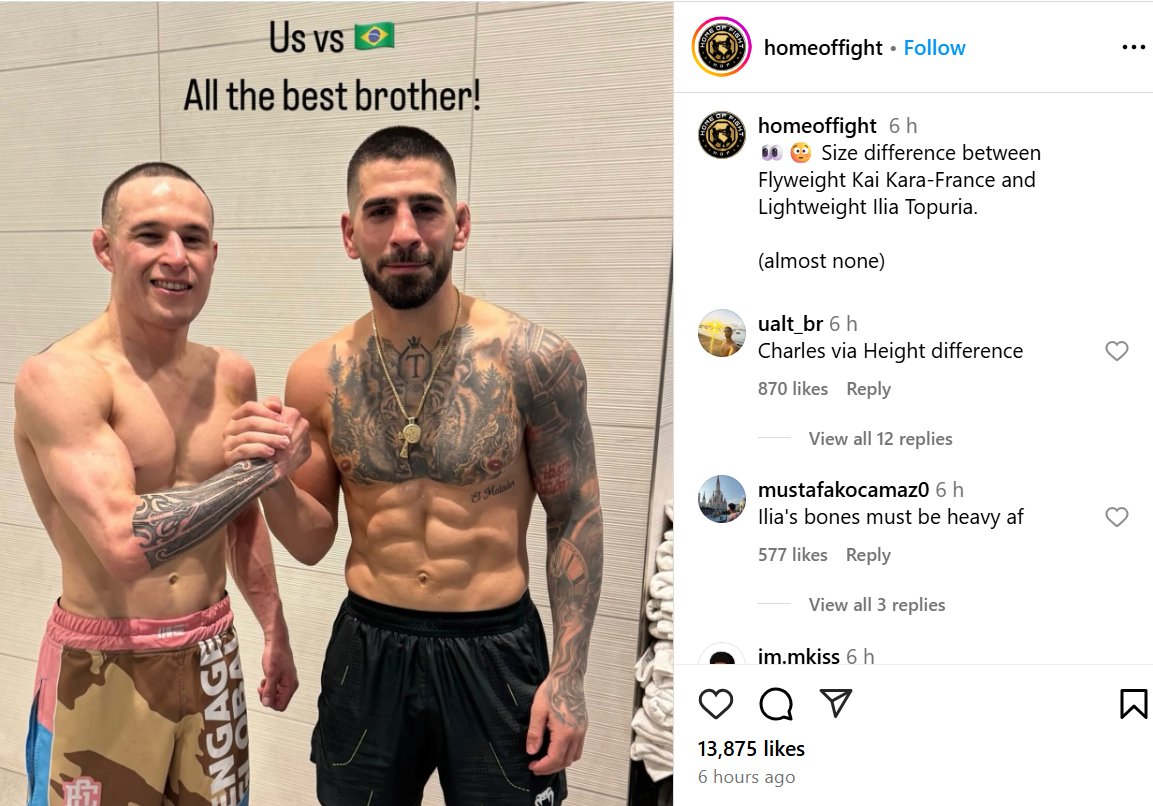the_ufcguy's tweet photo. Fans shocked at how small Ilia Topuria looks https://t.co/2IuN5apojB