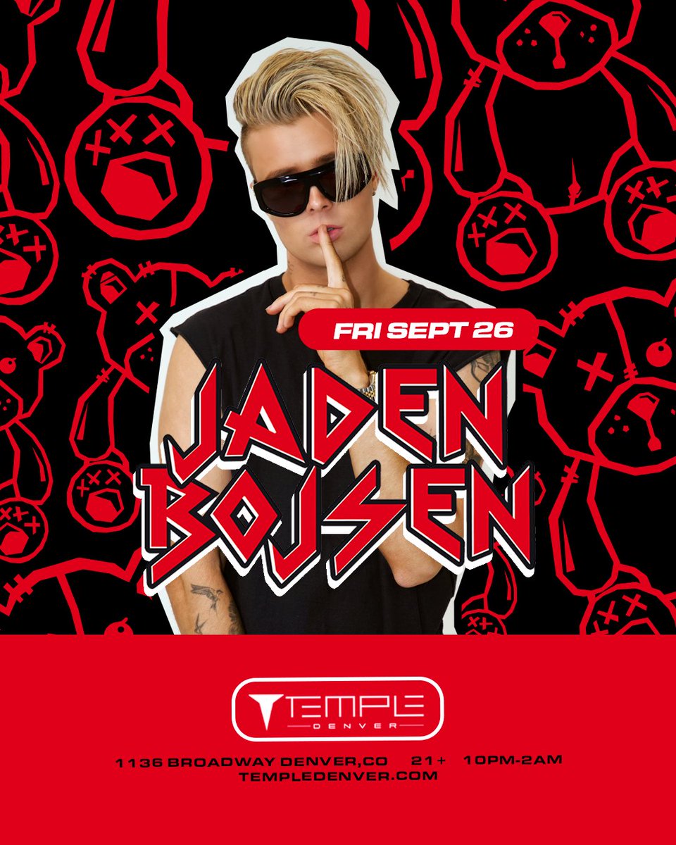From the studio to the main stage Jaden Bojsen lands at Temple Sept 26 🎛️
