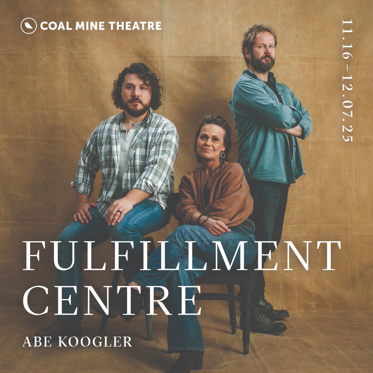 FULFILLMENT CENTRE
November 16th – December 7th
Written by Abe Koogler
Directed by Ted Dykstra

Starring Kristen Thomson, Evan Buliung, Emilio Vieira, and Gita Miller
