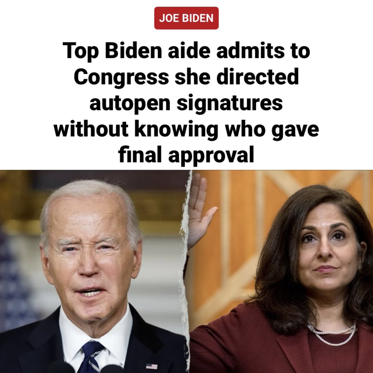 Neera Tanden’s alleged use of Joe Biden’s autopen is a masterclass in bureaucratic overreach, a scandal so brazen it could only thrive in the swampy depths of D.C. politics. As Biden’s White House Staff Secretary, Tanden reportedly had the audacity to wield the autopen—a device