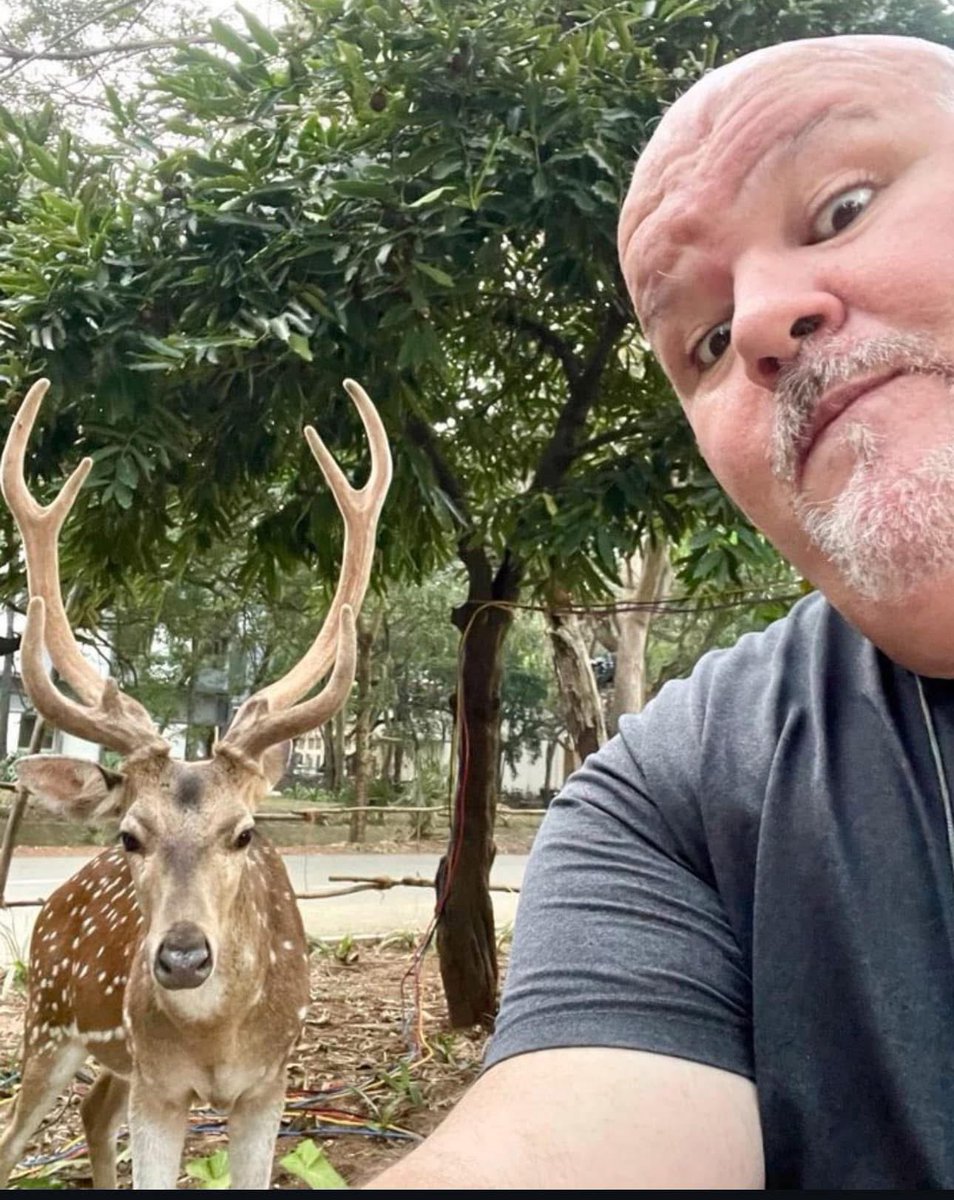 With my deer friend in India