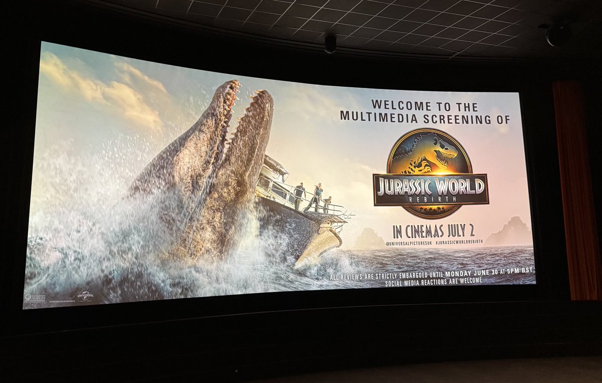 Thank you <a href="/universaluk/">Universal Pictures UK</a> 

In the building for #JurassicWorldRebirth 

Review coming soon 🍿