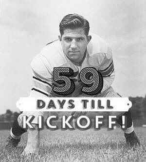 LastWordOnCFB's tweet photo. Alex Agase played at @IlliniFootball ‘41-‘42.
In ‘43 he was sent to @BoilerFootball for Marines training & played football along w/ other enlistees. He was in the battles of Iwo Jima & Okinawa, & received a Purple Heart. Agase became a football coach #countdowntokickoff #59Days https://t.co/DtScS9nvrw