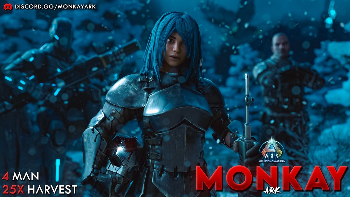 🦍 Monkay ASA is back!
 Wipe: July 5th – 12PM EST / 5PM UK

⚙️ 4-Man Tribes | 🔨 25x Harvest
🧠 Auto Engrams | 🕳️ Custom Caves (RAG too!)
🎨 Custom Dino Colors | 🛒 Shop &amp; Mods

Don’t miss the hype: discord.gg/monkayark