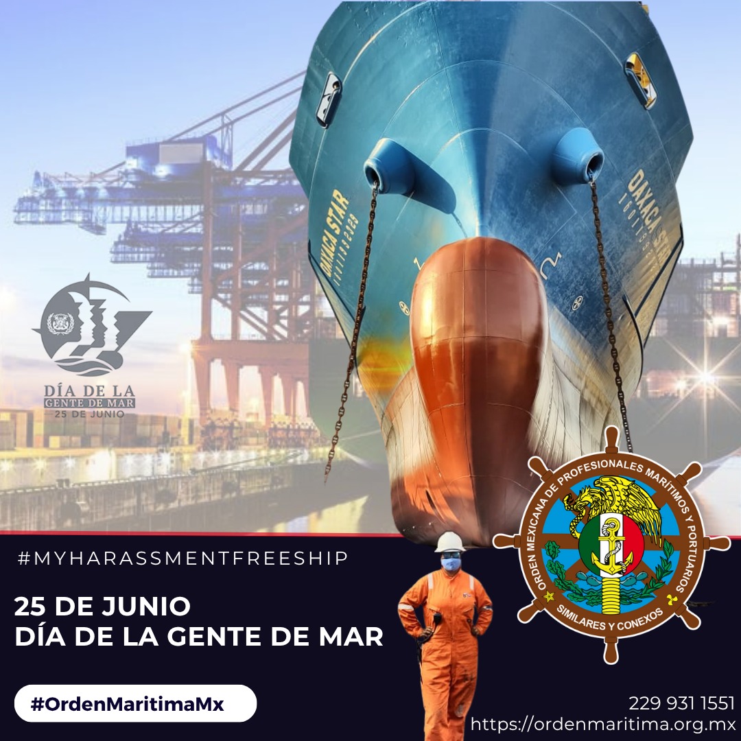 ¡Feliz Día de la Gente de Mar!
Su esfuerzo, lo mueve todo. #diadelagentedemar #25dejunio #MyHarassmentFreeShip <a href="/IMOHQ/">International Maritime Organization</a>