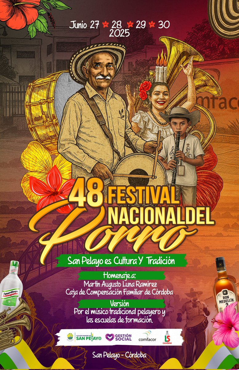 🎺 TERMINÓ LA FERIA, AHORA LOS CAMINOS CONDUCEN AL FESTIVAL NACIONAL DEL PORRO EN SAN PELAYO 🎷

San Pelayo ya vibra con la emoción de la edición número 48 del <a href="/FestiPorroCO/">Festival del Porro</a>

Los grandes eventos se gozan #SoloConAntioqueño y #RonMedellín  💚🧡