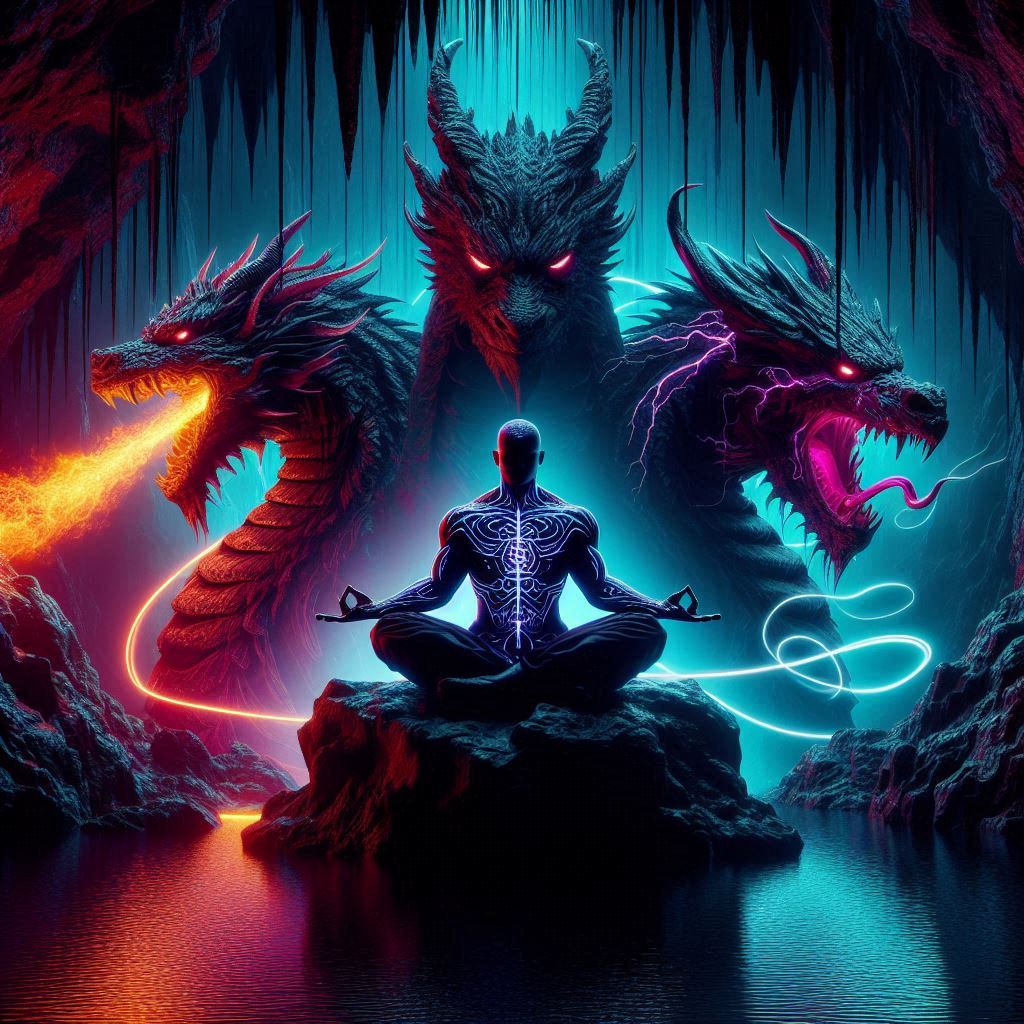 MagneticoVital's tweet image. #Autodominio O QUE TE DOMINA?
TRES DRAGONES INTERIORES:
Tu CARÁCTER (domina el fuego antes que queme tu vida) 🐉
Tu LENGUA (cada palabra es un hechizo que crea o destruye) 🗡️
Tu CONDUCTA (el puente entre tus ideales y tu realidad) ¿Qué monstruos despertaron?👺
#PoderPersonal