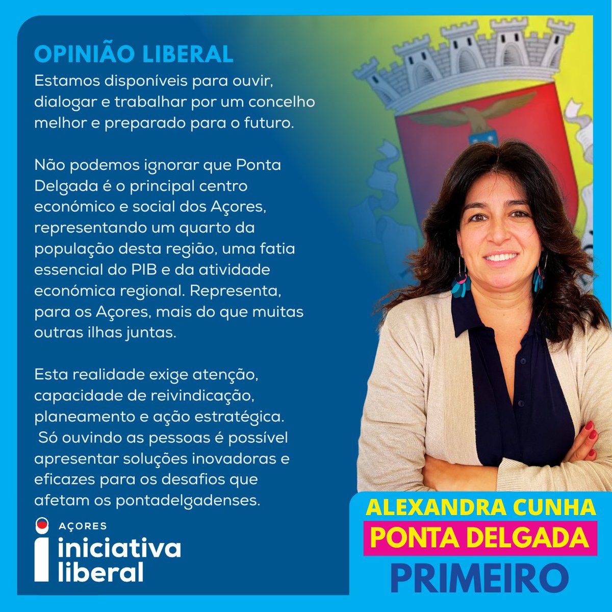 AcoresLiberal's tweet photo. Ponta Delgada merece mais 🌍
Ouvir, dialogar e trabalhar, só assim é que se constrói um concelho melhor e preparado para o futuro 

Só com escuta ativa é possível construir soluções inovadoras 💡 e eficazes para os desafios reais dos pontadelgadenses 🏘️ https://t.co/aMYaOVbsdJ