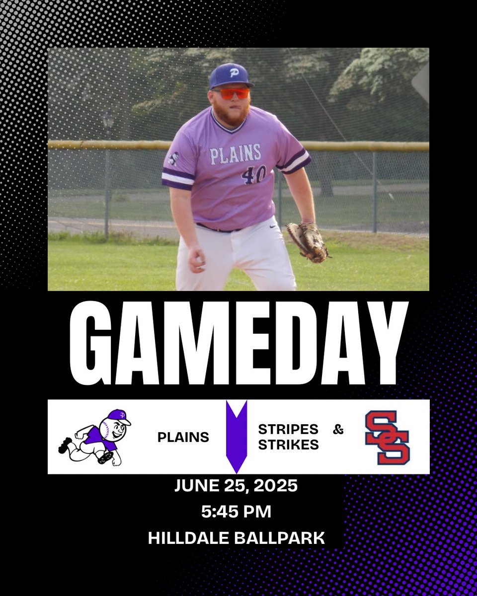 PlainsPost558's tweet photo. S&amp;S makes the trip down to Hilldale to complete the season series. First pitch scheduled for 5:45pm. https://t.co/cC15lw6jox