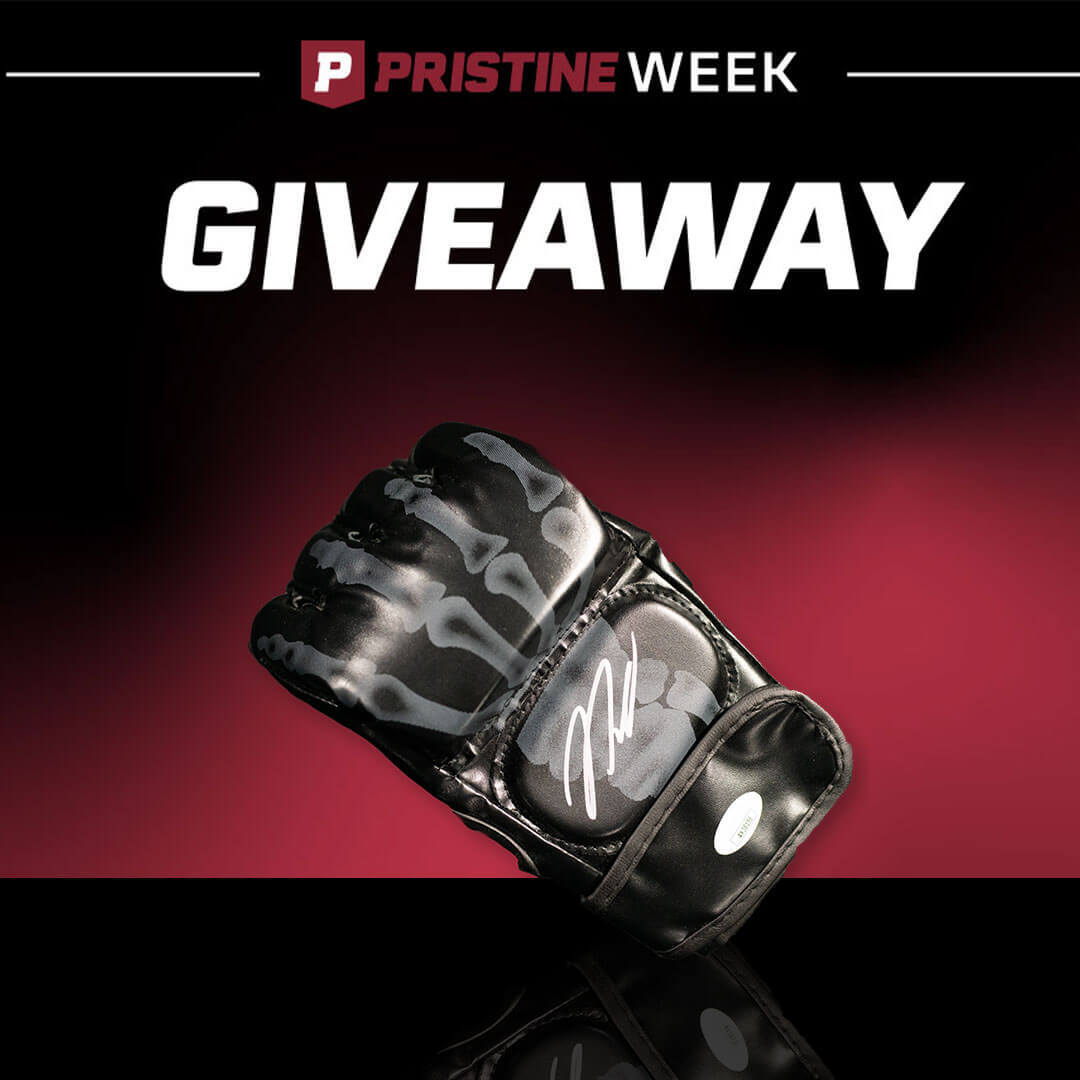 PristineAuction's tweet photo. We’re giving away a signed Nate Diaz MMA glove 🔥

Here’s how to enter:
1️⃣ Follow pristineauction
2️⃣ Like this post ❤️ / Re-post
3️⃣ Tell us your favorite fight🥋

Giveaway ends - June 29th

#NateDiaz #MMA #FightNight #PristineAuction #Giveaway #PristineWeek https://t.co/n2GfuP8uxL