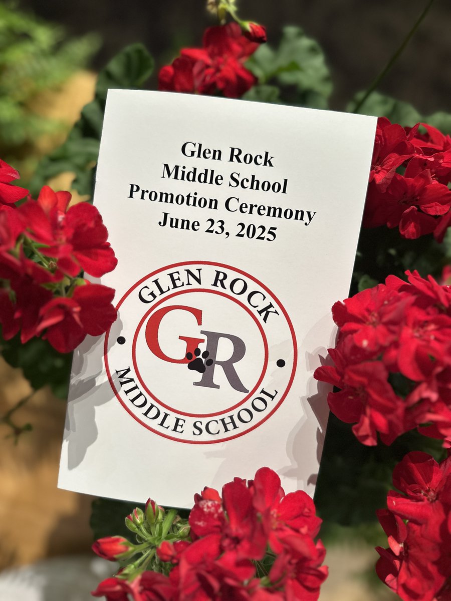 The Glen Rock Middle School 8th Grade Promotional Exercises were held on Monday, June 23, 2025 in the GRMS/HS Auditorium. Visit our FB page to read the full article and view photo album: facebook.com/GRBOE. Congratulations, GRHS Class of 2029! 🖤🐾❤️🎓