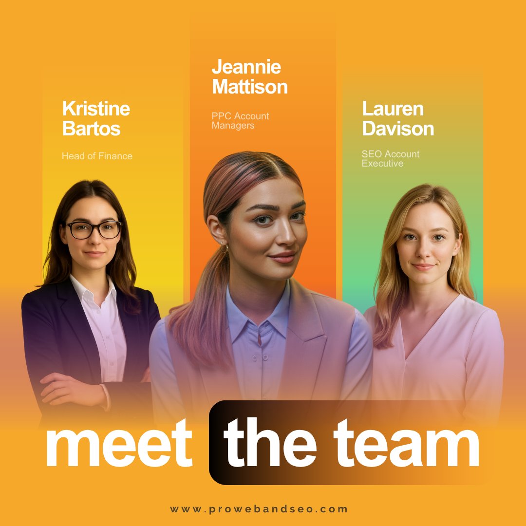 ProWebandSEO1's tweet photo. Great teams create great results! 💡📈

From strategy to execution, they’ve got you covered!

#prowebandseo #DigitalMarketing  #MeetTheTeam #SEO #PPC #SEOAgency #MarketingExperts #WomenInTech #BusinessGrowth #Finance #PPCManagement #TeamSpotlight #DigitalMarketingAgency https://t.co/XTeOFlZnGJ