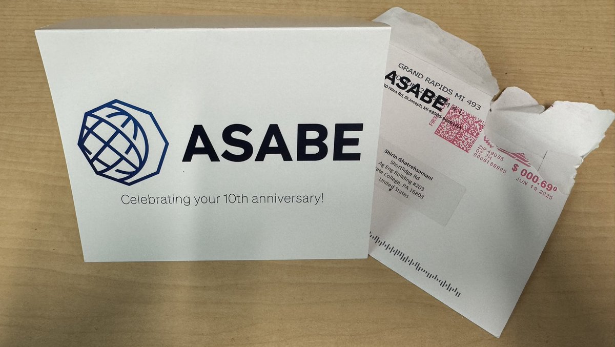 Shirin Ghatrehsamani, PhD (She/Her) (@ghsshirin) on Twitter photo Time does fly π€©. Ten years of being part of this amazing community, #ASABE 
Such a great surprise π€© Time does fly π€©. Ten years of being part of this amazing community, #ASABE 
Such a great surprise π€©