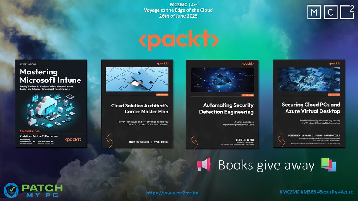 MC2MC (@mc2mcbe) on Twitter photo Everyone joining MC2MC Live: Voyage to the Edge of the Cloud tomorrow will have a chance to win a <a href="/PacktPublishing/">Packt Publishing</a> book after each session. ๐
Next to that, stick around for a prize raffle during the networking drinks! ๐
#MC2MC #MC2MCLive #Community #CommunityPower Everyone joining MC2MC Live: Voyage to the Edge of the Cloud tomorrow will have a chance to win a <a href="/PacktPublishing/">Packt Publishing</a> book after each session. ๐
Next to that, stick around for a prize raffle during the networking drinks! ๐
#MC2MC #MC2MCLive #Community #CommunityPower