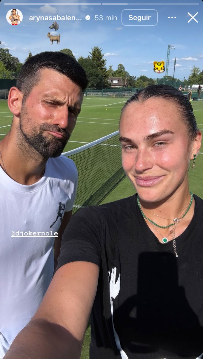 jmgmoron's tweet photo. Otro Grand Slam más, tenemos de vuelta el Djokovic-Sabalenka.

Aún sin bailes, pero entrenando en el césped de Wimbledon, de momento. https://t.co/VHGqJMjDZo
