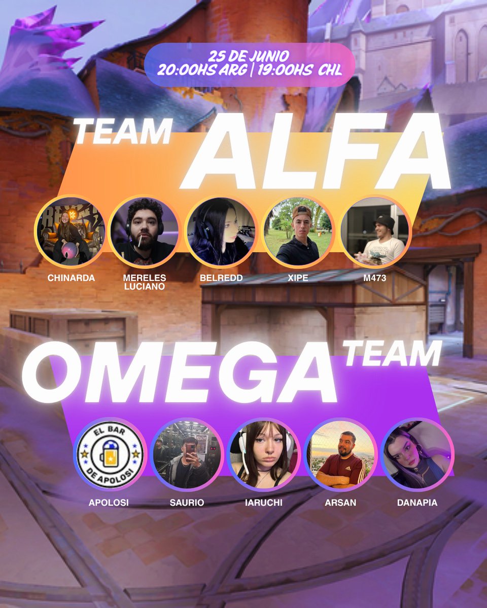 hoy le damos la bienvenida a CORRODE junto a más creadores en un bo3 💜 van a poder seguir los games en nuestros canales de twitch 💜

⏰ 20hs 🇦🇷 | 19hs 🇨🇱

GRACIAS <a href="/VALORANTLATAM/">VALORANT</a> 🩷

#VALCorrode