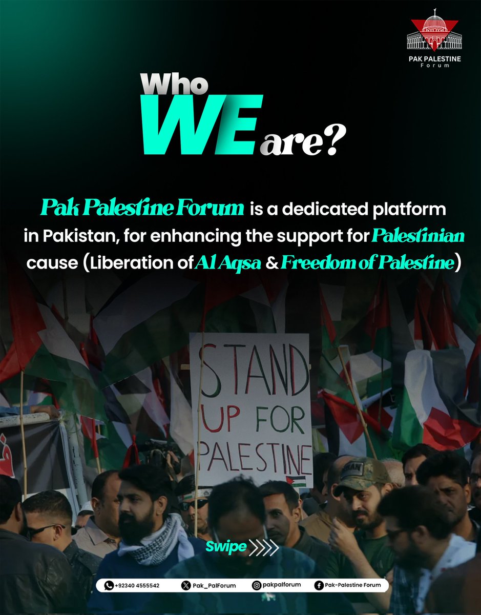 Pak_PalForum's tweet image. Do you know What Pak-Palestine Forum is? 🔻
Know us!
Read Thread! 🧵
#PakPalestineForum
