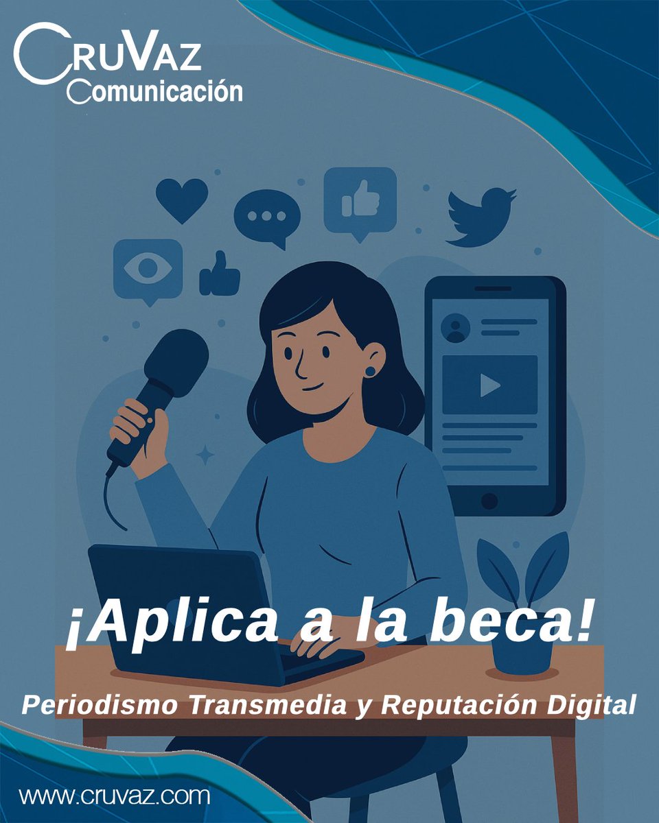 🎙¿Quieres crear historias que realmente conecten en redes y usar herramientas digitales con sentido? 
📷¡Aplica a una beca para el curso Estrategias transmedia!  
 🗓 Postula antes del 30 de junio 👇
cruvaz.com/convocatoria-a…
