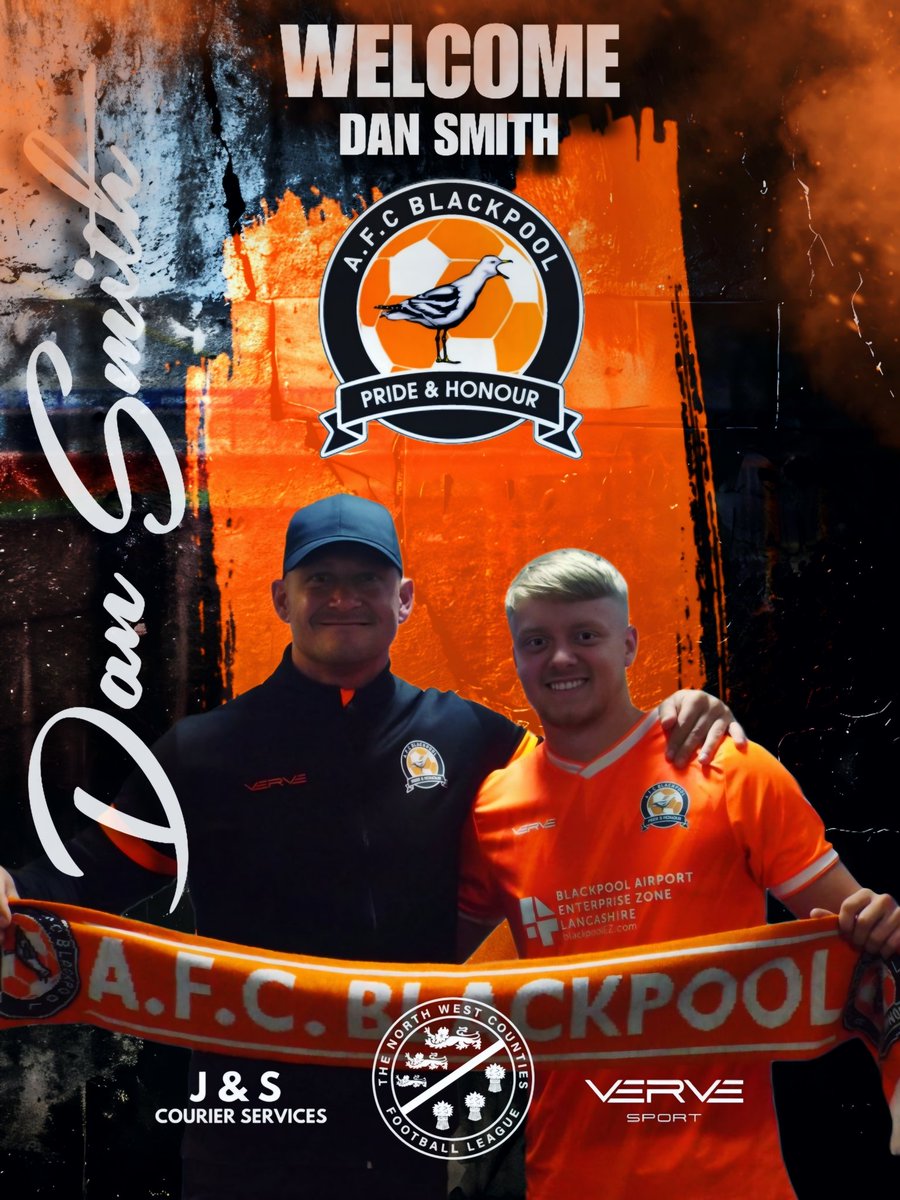 AFCBlackpool's tweet photo. 🖊⚽️🧡New Signing Announcement 🧡⚽️🖊

We’re delighted to officially welcome Dan Smith to AFC Blackpool!
Dan has already featured in a couple of games for us, showing his quality and work rate – and we’re pleased to now confirm him as part of the squad for the upcoming season. https://t.co/uSlQO5kyvm