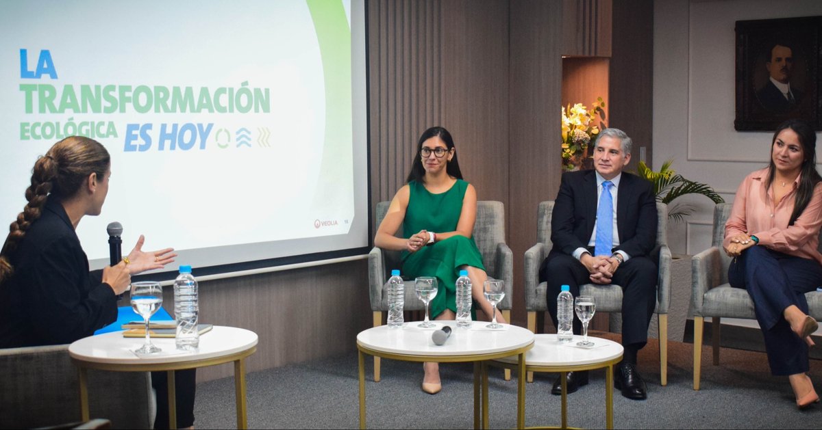 🌱 Seguimos impulsando la sostenibilidad desde la industria
Participamos en el Foro de Sostenibilidad organizado por <a href="/lacamaragye/">Cámara de Comercio de Guayaquil</a>, compartiendo buenas prácticas y soluciones ambientales desde Veolia. Gracias por este espacio de diálogo con actores clave del sector productivo. 💬
