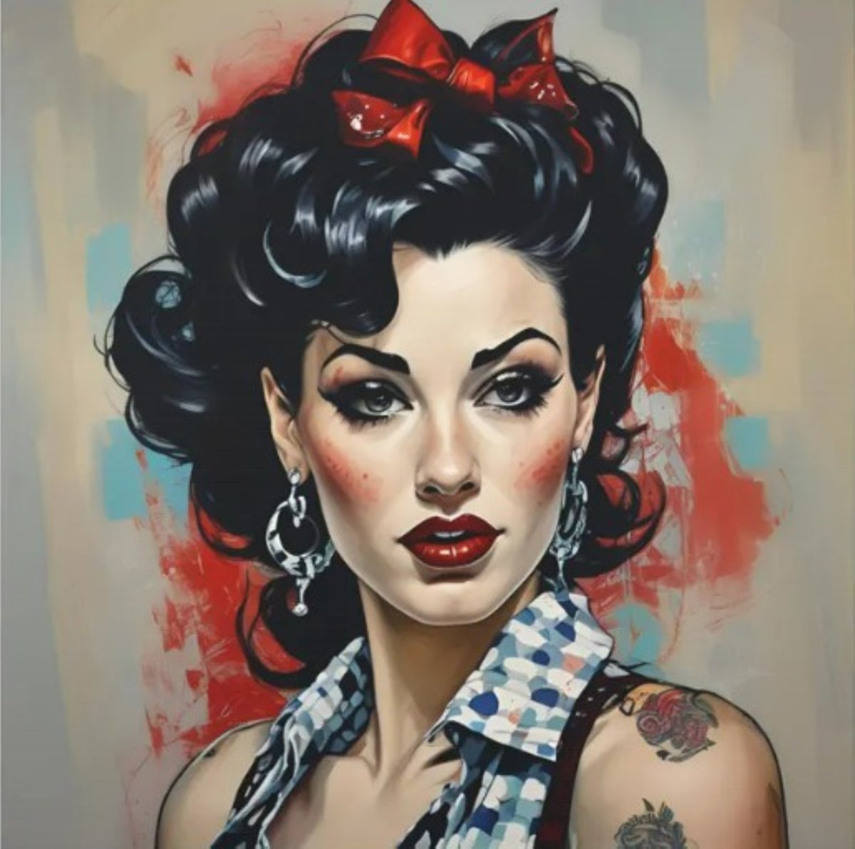 MBeechDesign's tweet photo. Canvas Print, Vintage Rockabilly Pin Up Girl Portrait, Retro Glam, Tattoo & Red Hair Bow, Wall Art Decor, Home Interior, Gift for Her, https://t.co/LmCwQfyPzL via @Etsy
#RockabillyPinUp #VintagePortraitArt
#PinUpGirlDecor #TattooedBeauty #RetroGlamArt
#RedBowStyle #ClassicPinUp #1950sVibes
#VintageInk #RockabillyWallArt #BoldFeminineStyle
#RetroTattooArt #AmericanaAesthetic #PinUpArtwork
#TattooedPinUp #wallart #etsygifts #etsyfinds #etsystore