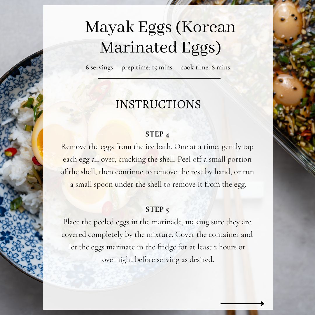 A few simple ingredients make a flavourful sweet and spicy marinade for soft-cooked Mayak Eggs. Serve these Korean marinated eggs, cut in half to reveal their soft-cooked yolks, over a bowl of cooked rice or noodles. 🥚

Find more EGGcellent recipes at nbegg.ca/all-about-eggs…