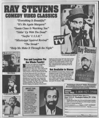 RayStevensMusic's tweet photo. #WaybackWednesday Check out this magazine ad promoting Ray Stevens Comedy Video Classics from 1992! This VHS was a huge success and even hit #1 in 1993 on the Billboard Top Music Video chart! Did any of you still have a copy? 📼

#inthe90s #comedyvideoclassics #vhs #videotape https://t.co/1nIYqw9i2y