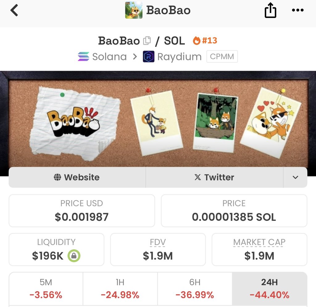 $BAOBAO is $bonk little brother

$BONK 1B+ now
$BAOBAO is only 1M9

you know what I mean?

4bXCaDUciWA5Qj1zmcZ9ryJsoqv4rahKD4r8zYYsbonk