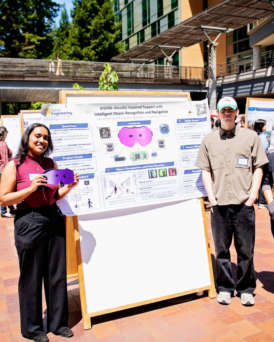 BaskinEng's tweet image. Undergraduate Project Showcase! 🛠️✨ #BaskinEngineering students brought bold ideas to life—from wildfire risk systems and muscle-activated prosthetics, to ROVs for kelp restoration, SARS-CoV-2 mutation validation, smart power monitors, and drones for VTOL search and rescue.