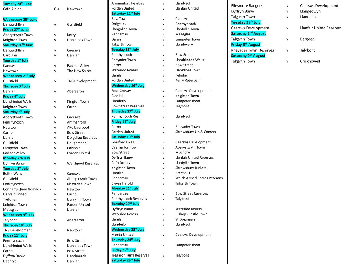 Central Wales FA (@centralwalesfa) on Twitter photo *** UPDATED FRIENDLIES LIST ***
Can't see your #CWFA Club fixtures listed... please get in touch 👉cwfamedia@gmail.com or send a us DM *** UPDATED FRIENDLIES LIST ***
Can't see your #CWFA Club fixtures listed... please get in touch 👉cwfamedia@gmail.com or send a us DM