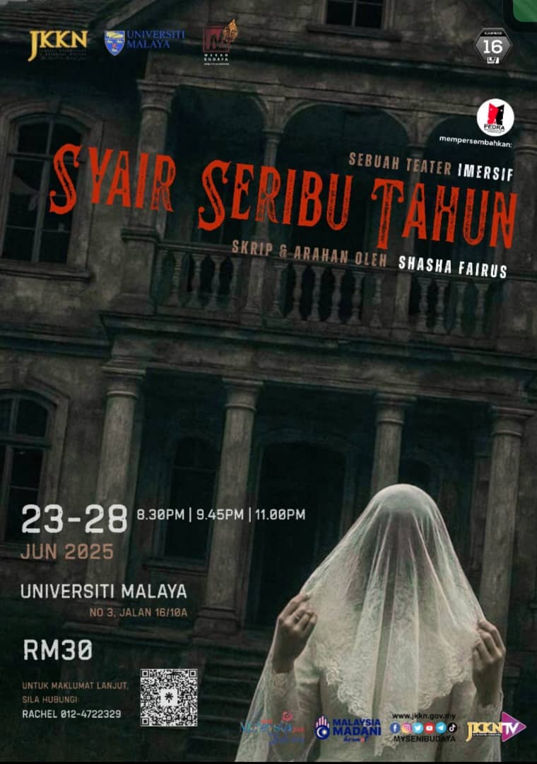 Baru balik selepas menyaksikan sebuah teater imersif. Pertama kali sebenarnya untuk teater imersif ni. Dan ternyata tak menyesal pergi. Best gile.

Yang suka tengok teater tapi tak pernah tengok yang imersif korang kena cuba.