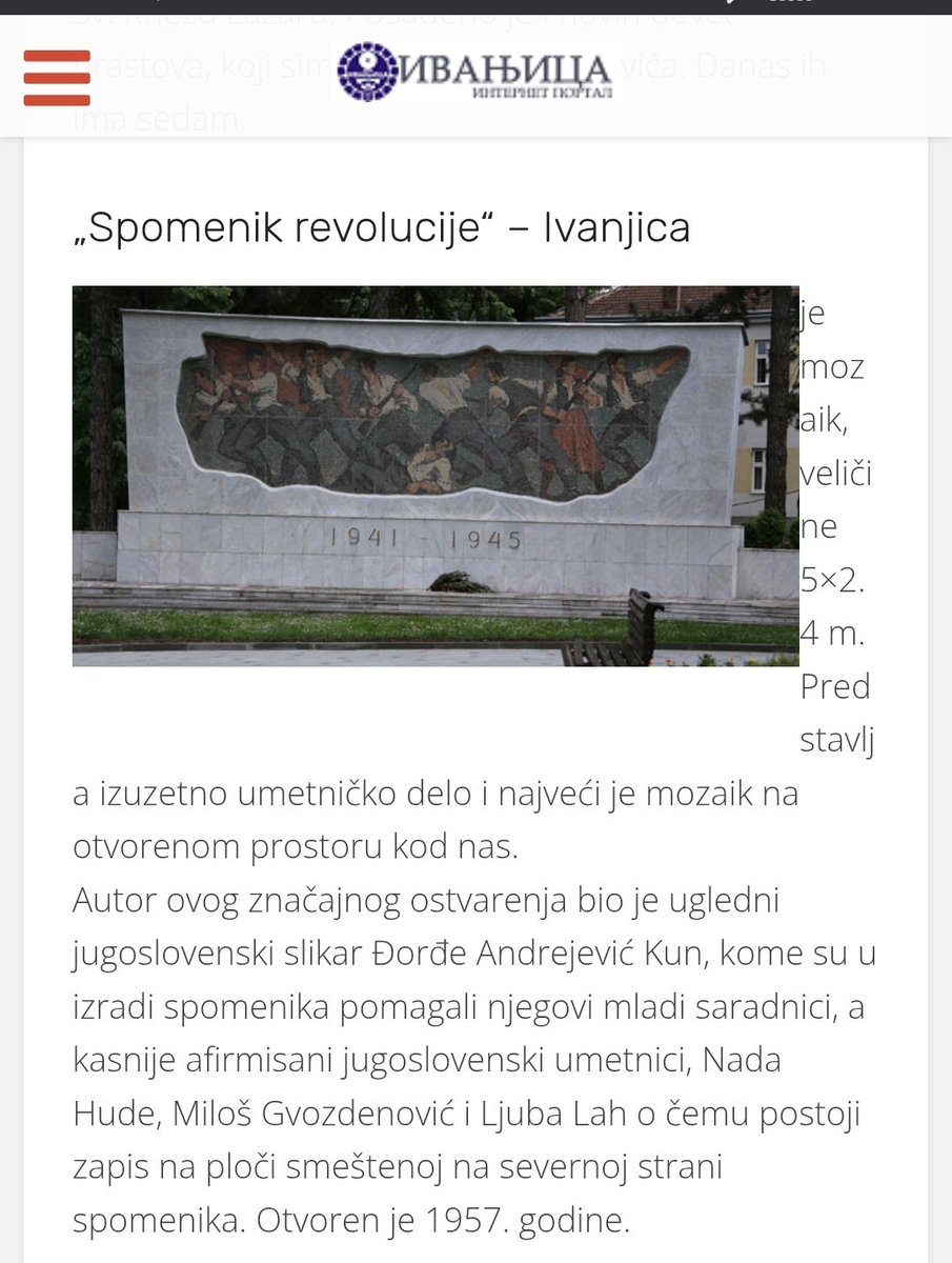 brodonacelnik's tweet photo. U Srbiji na današnji dan (po)stoje bar dva spomenika Draži Mihailoviću. Jedan na Ravnoj Gori od 1992, a drugi u rodnoj Ivanjici. Drugi je posebno interesantan što je postavljen nasuprot spomeniku NOB i tako oba funkcionišu održavani od lokalne zajednice već 22 godine.
Tako da, osim ako Ivanjica i Beograd nisu u istoj državi, eventualni spomenik u BG nije nikakva revizija, već čista dnevna politika sa obe strane