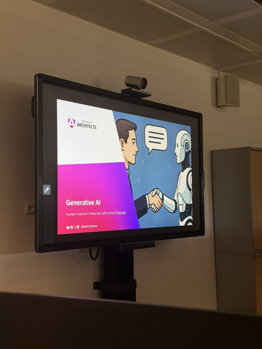 Daniel Sogl (@sogldaniel) on Twitter photo ✅ Just wrapped up another <a href="/angular/">Angular</a> workshop (cc <a href="/ManfredSteyer/">Manfred Steyer</a>) for one of my clients!
In the final session, we shifted gears and explored the fundamentals of Generative AI — with a focus on how to leverage tools like <a href="/GitHubCopilot/">GitHub Copilot</a> efficiently in real-world Angular projects. ✅ Just wrapped up another <a href="/angular/">Angular</a> workshop (cc <a href="/ManfredSteyer/">Manfred Steyer</a>) for one of my clients!
In the final session, we shifted gears and explored the fundamentals of Generative AI — with a focus on how to leverage tools like <a href="/GitHubCopilot/">GitHub Copilot</a> efficiently in real-world Angular projects.
