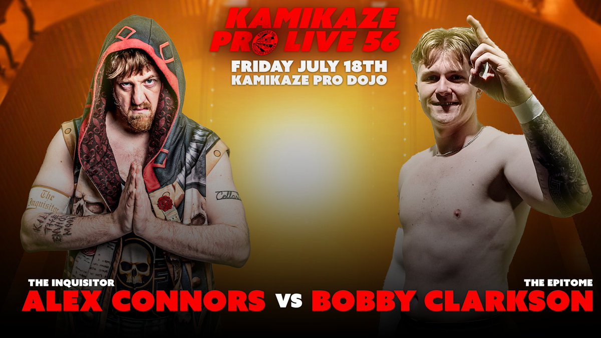 KamikazeProUK's tweet photo. The 2nd match for #KPLive56 on Friday July 18th at the Kamikaze Pro Dojo in Birmingham
@TheMirrorcat vs Bobby Clarkson
Tickets:
https://t.co/DZekfkrzxW https://t.co/Mf1gEgCUu8
