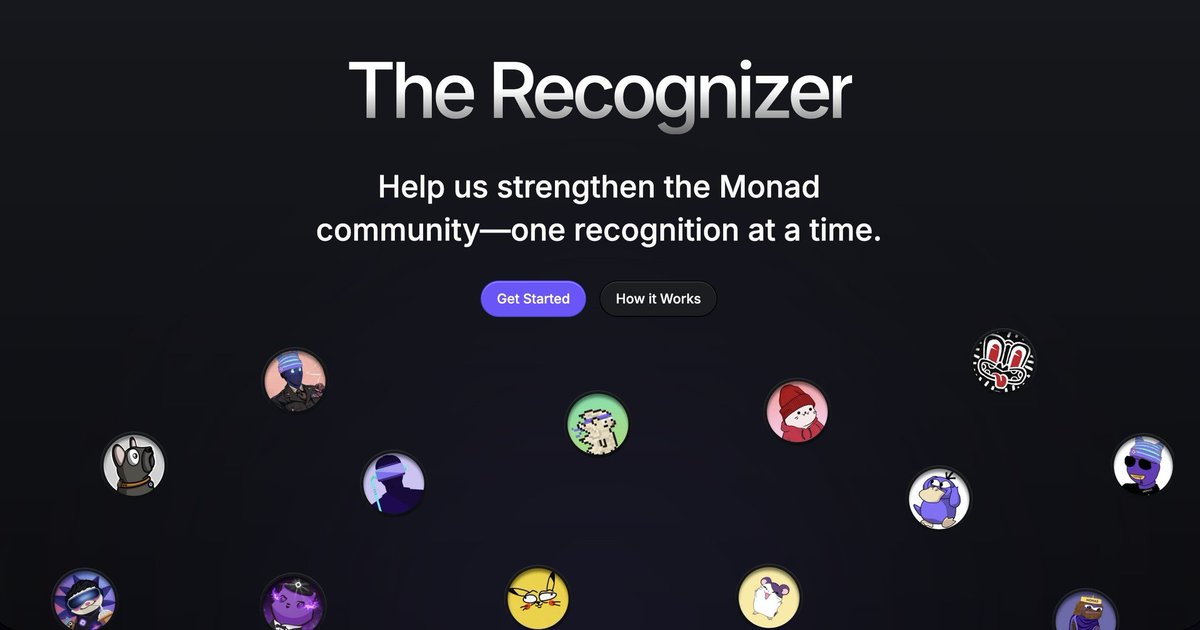 The Recognizer is a great and innovative way to measure community. Love to see that <a href="/monad_xyz/">Monad ⨀</a> don't just rely on <a href="/KaitoAI/">Kaito AI 🌊</a> data.

Imo both collected data will be very valuable:
1. Are you recognized?
2. Do you recognize Nads?