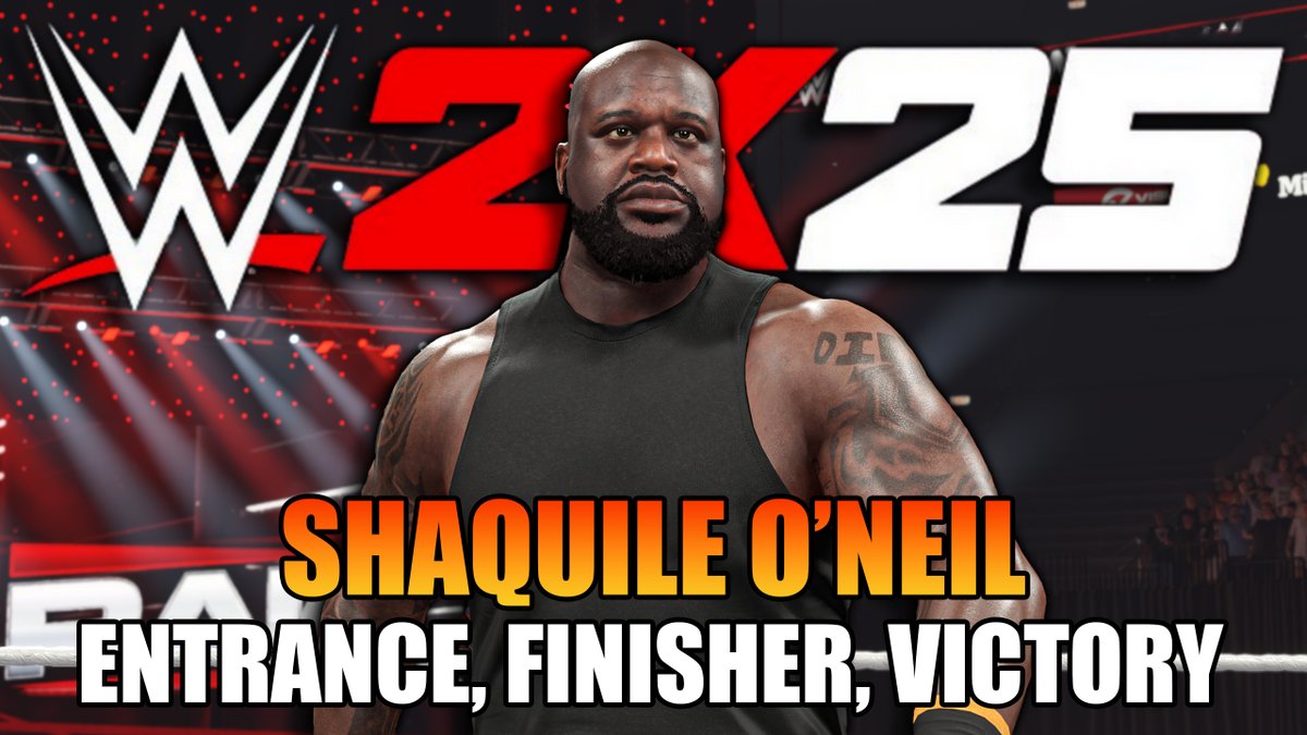 #WWE2K25 - Shaquile O'Neil Entrance, Finisher, &amp; Victory (Dunk &amp; Destruction DLC Pack)

Watch Here: youtube.com/watch?v=p6vTQR…