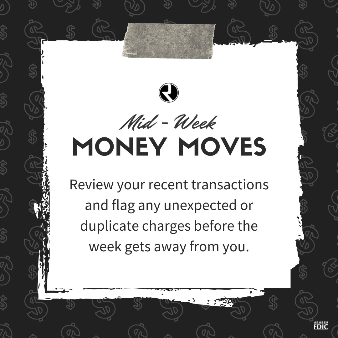 Midweek is the perfect checkpoint - scan your transactions, catch any surprises, and keep your budget in check before the weekend hits!